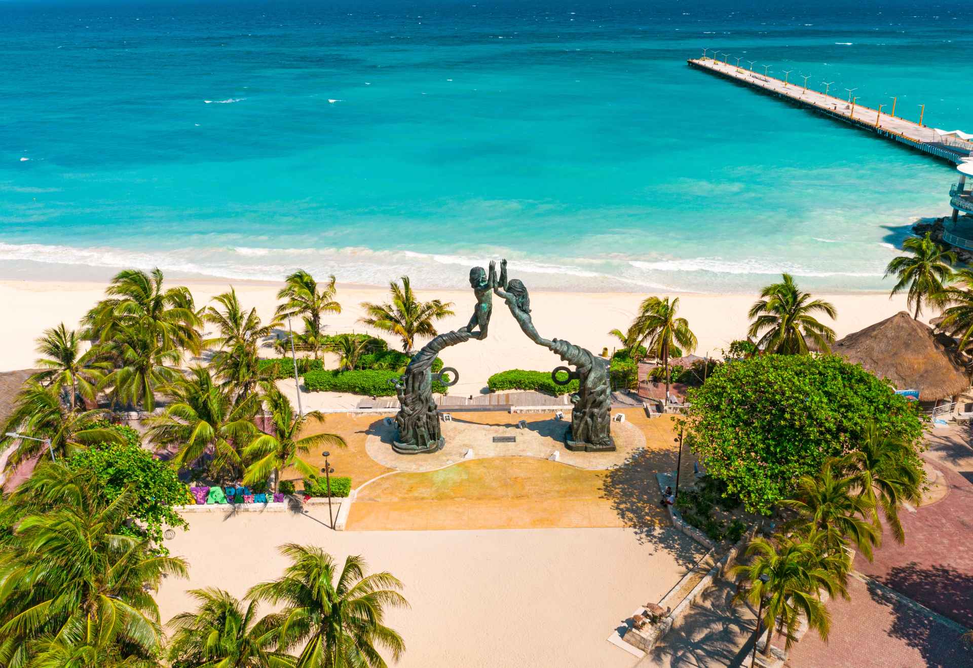 Aerial view of Playa del Carmen
